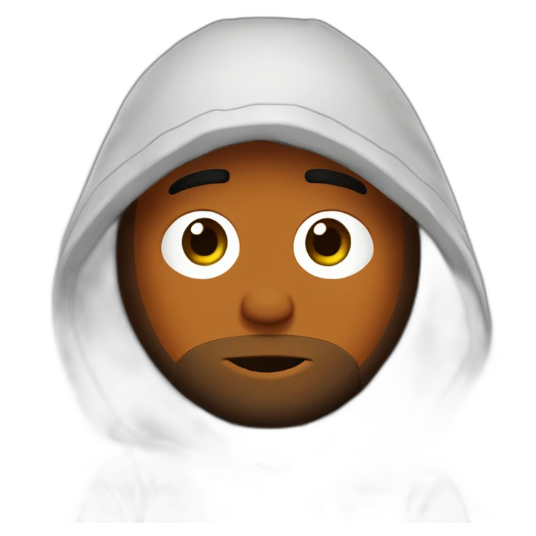 kenny-southpark branco e com casaco laranja emoji