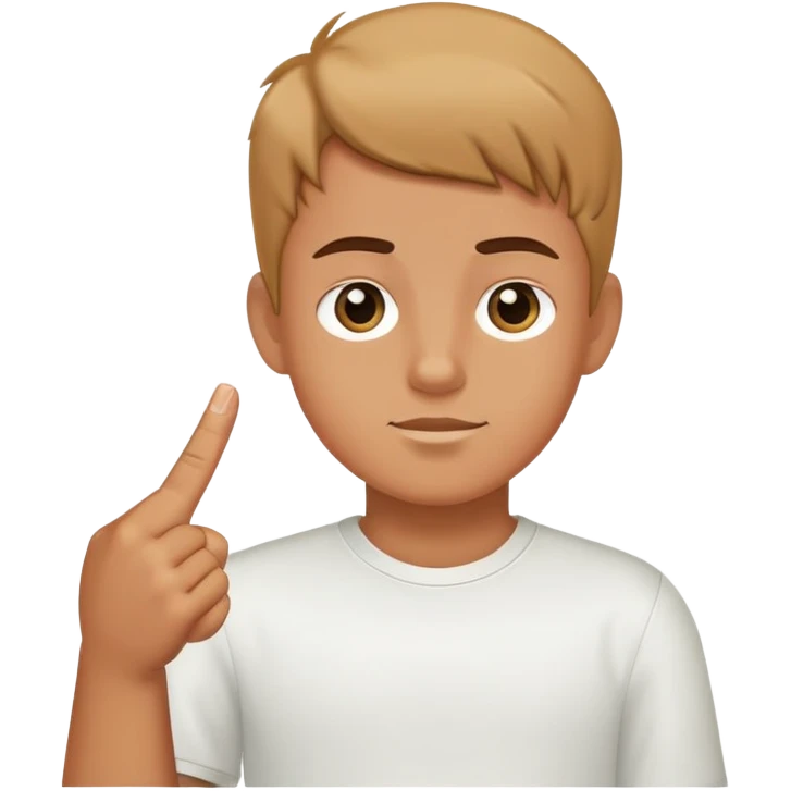 boy puttin up middle finger emoji