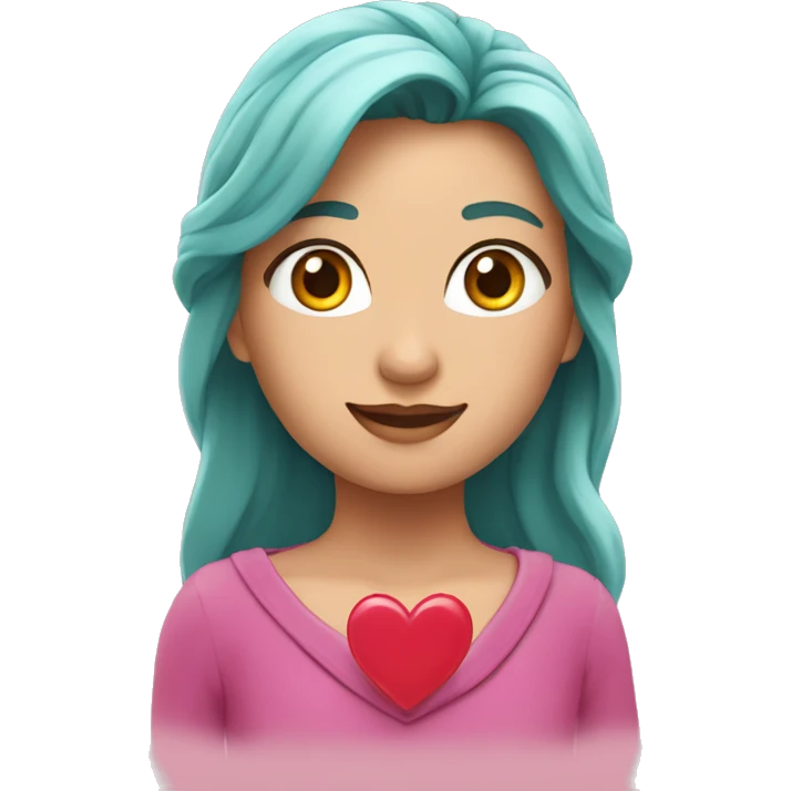 El nombre aurora dentro de un corazón rosa emoji