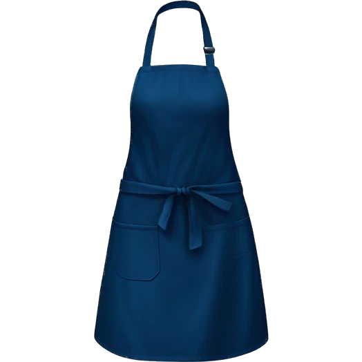 Realistic navy blue kitchen apron. emoji