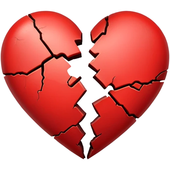 broken heart with crack emoji