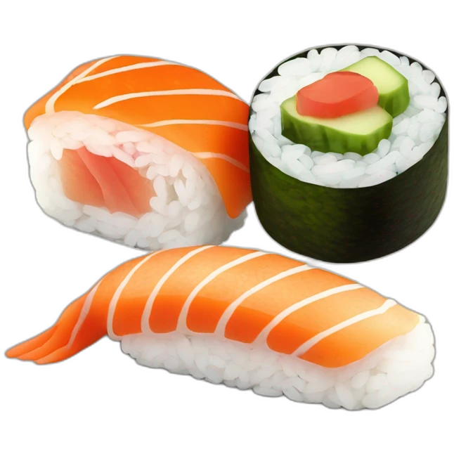 sushi mit stäbchen und wasabi emoji