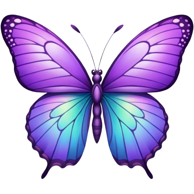 Purple butterfly in emoji emoji