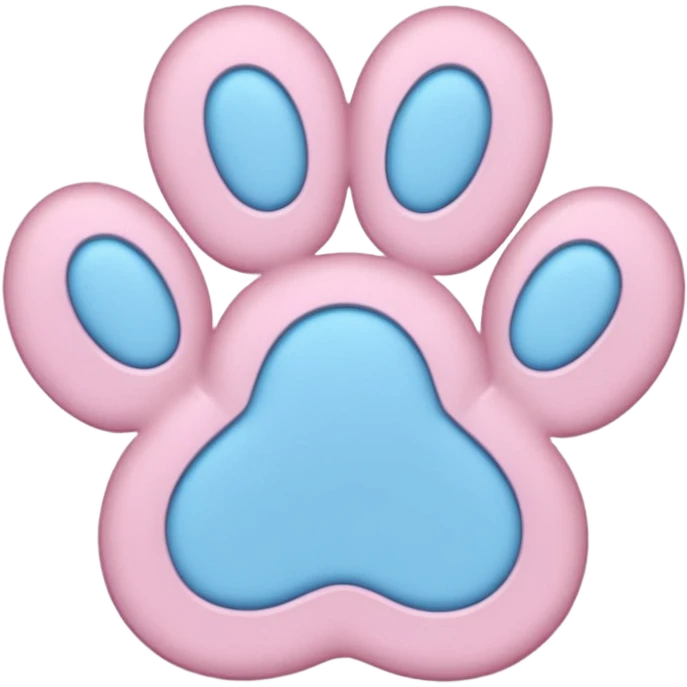 a pastel pawprint emoji