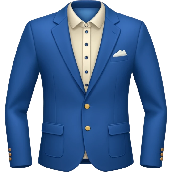 plain isolated blue blazer emoji