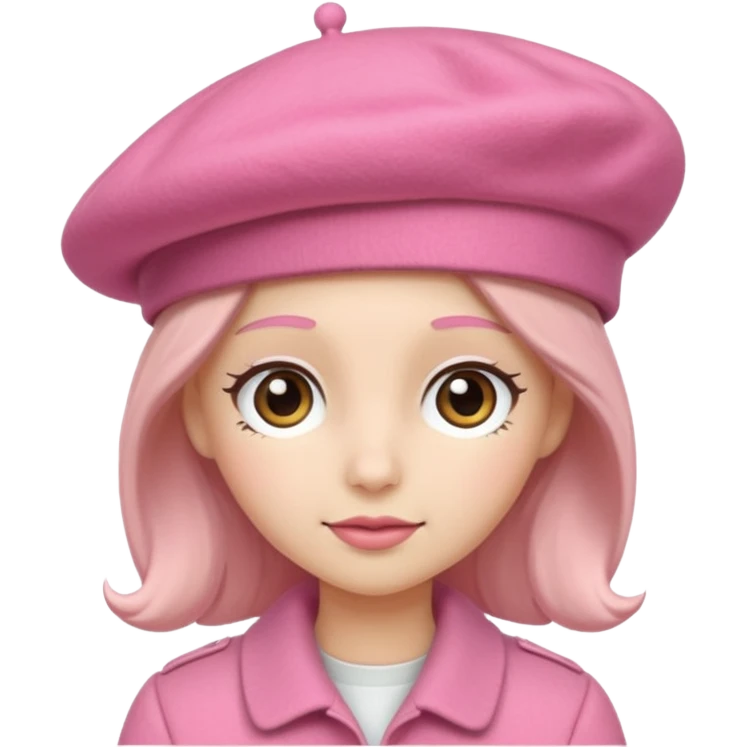 a pink beret hat emoji