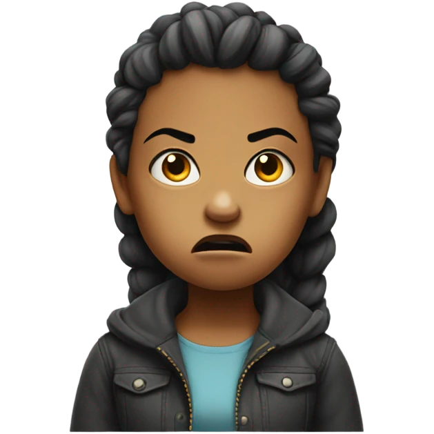 Angry tiny girl emoji
