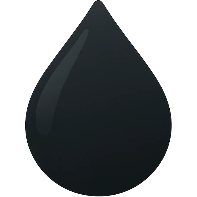 glossy and dark black liquid bitumen emoji