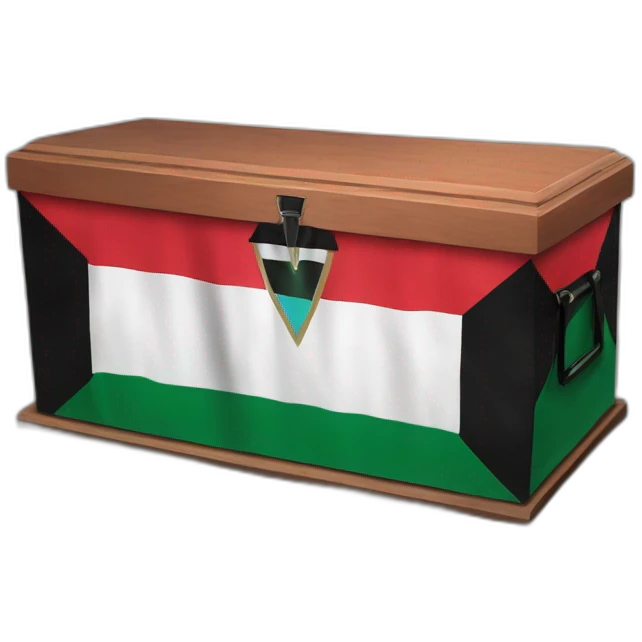 Palestine flag on coffin emoji