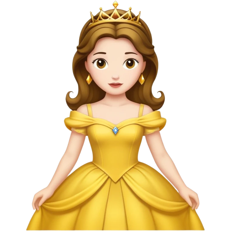 Belle princess with yellow dress emoji