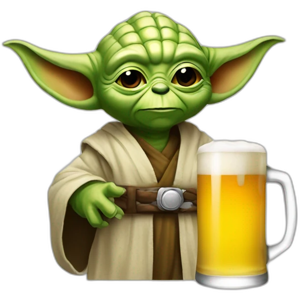 Yoda-drink-beer emoji