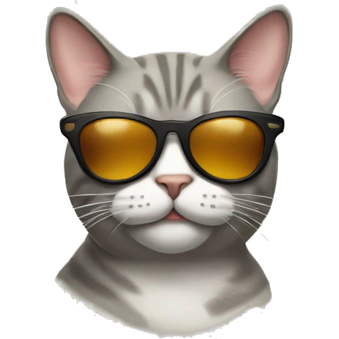 Cat with sunglasses emoji