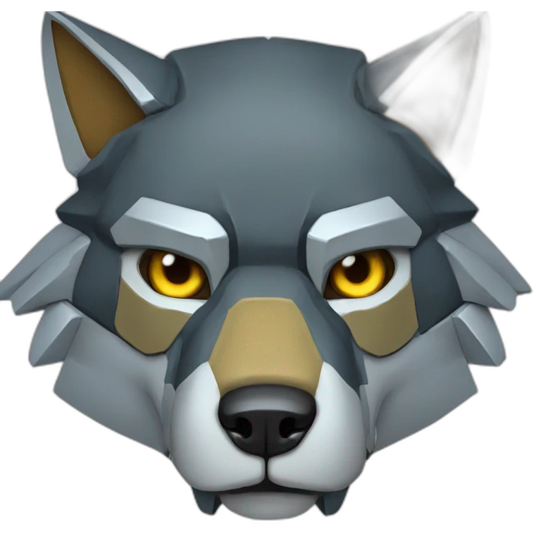 mecha wolf head emoji