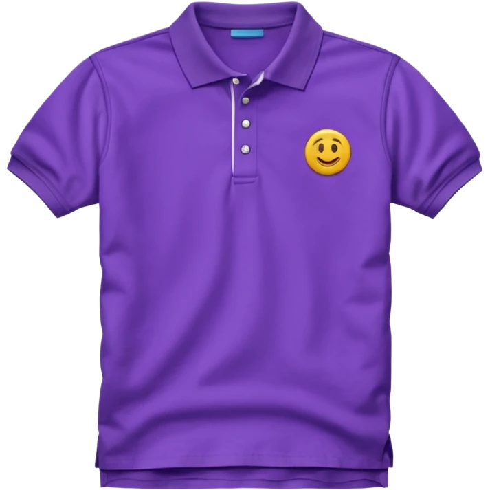 Purple half sleeves polo tshirt emoji