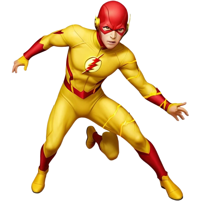 Reverse Flash DC Comics villain in yellow suit with red lightning emoji