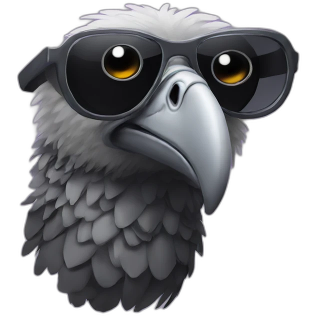 vulture with sunglasses emoji