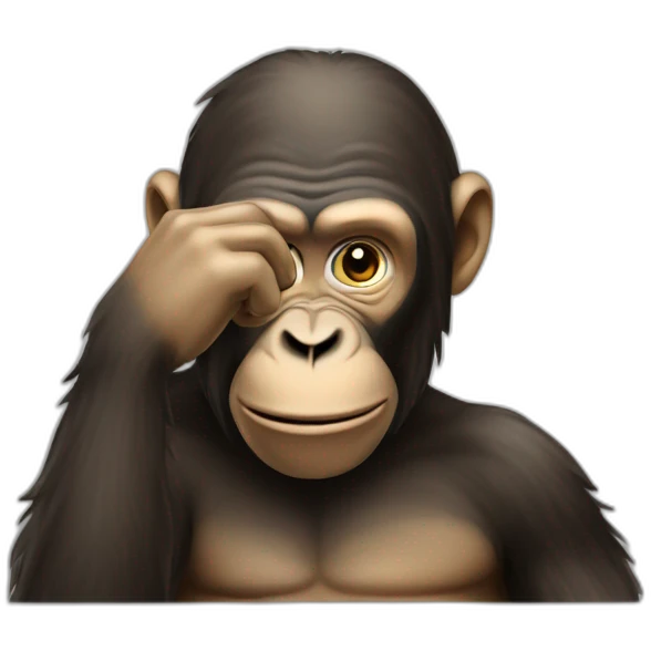 saluting ape emoji