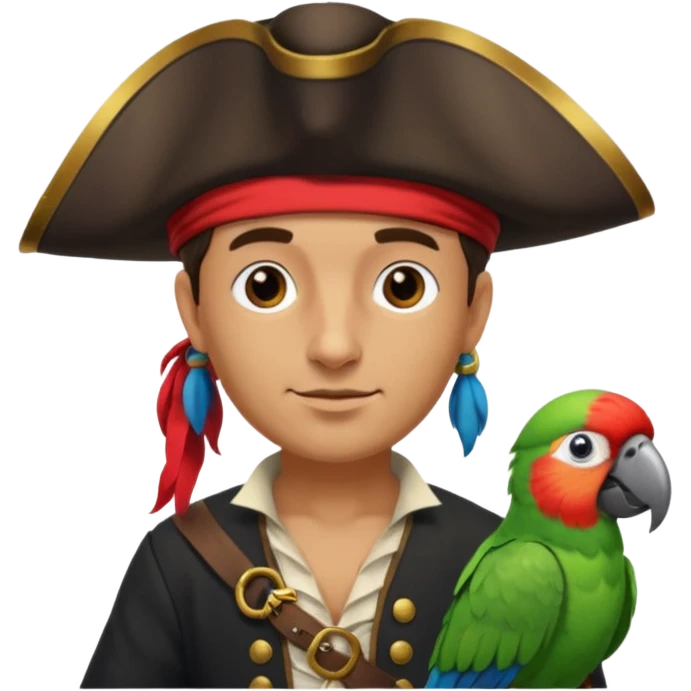 pirate and parrot emoji