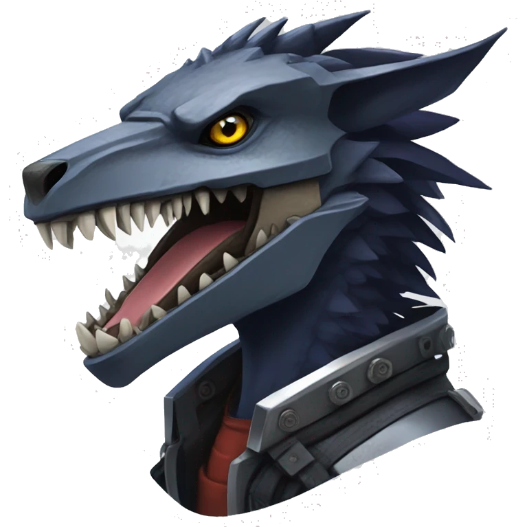 Edgy Futuristic Mechanical Sergal-raptor-nargacuga-vernid emoji
