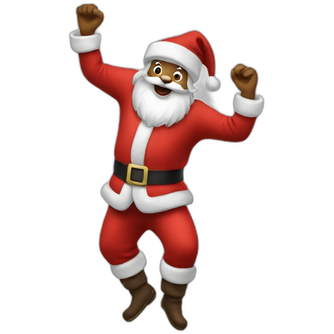 Dancing santa emoji