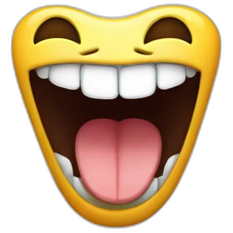 Kai cenat with open wide mouth smiling with his tongue out while he is looking only with his eyes up emoji