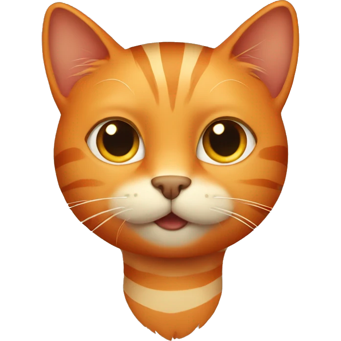 Dark orange cat with light orange stripes emoji
