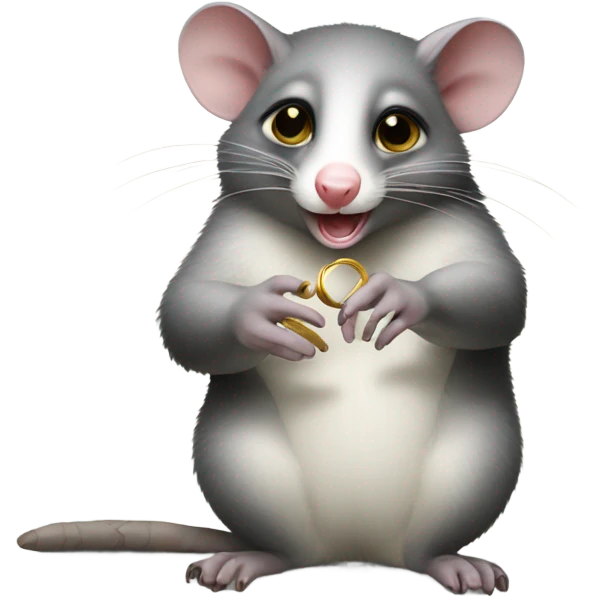 Possum with engagement ring  emoji