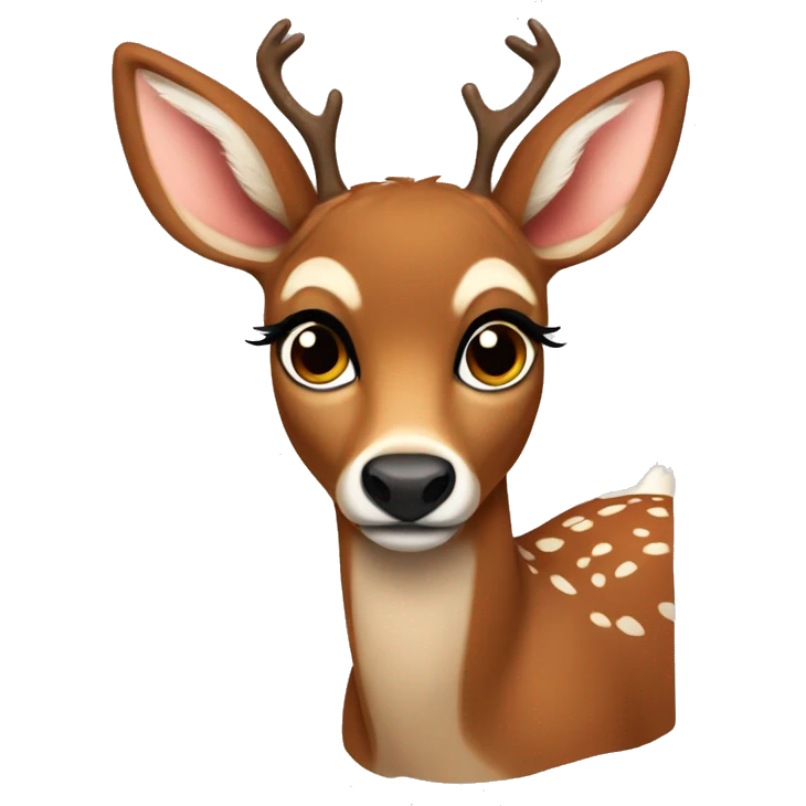 Rudolph the red-nosed fawn emoji