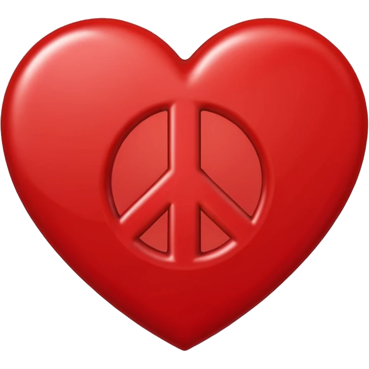 peace sign heart emoji