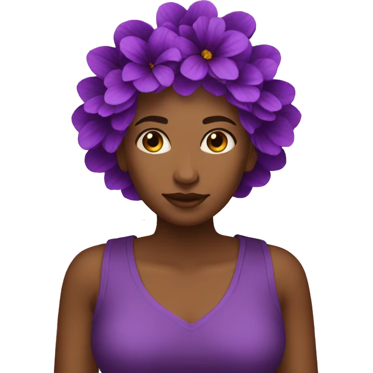 Ramo de flores moradas  emoji