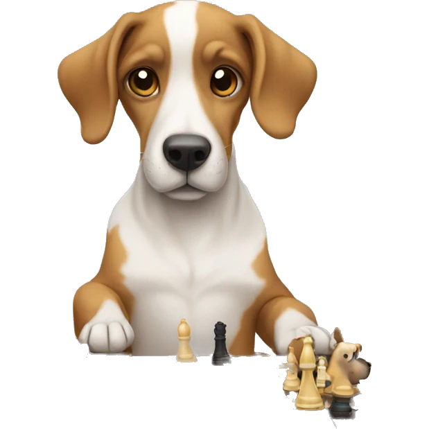 Dogs playing chess emoji