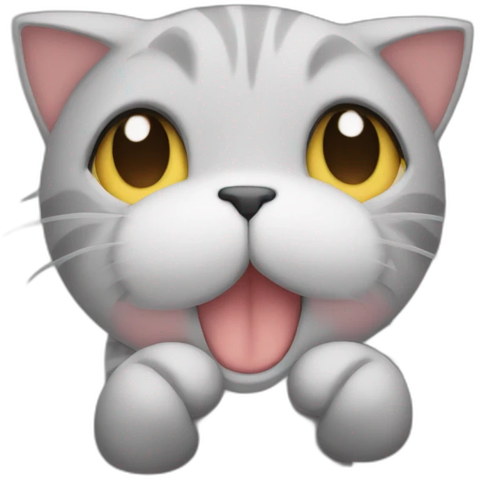 shy kitty covering face with paws emoji