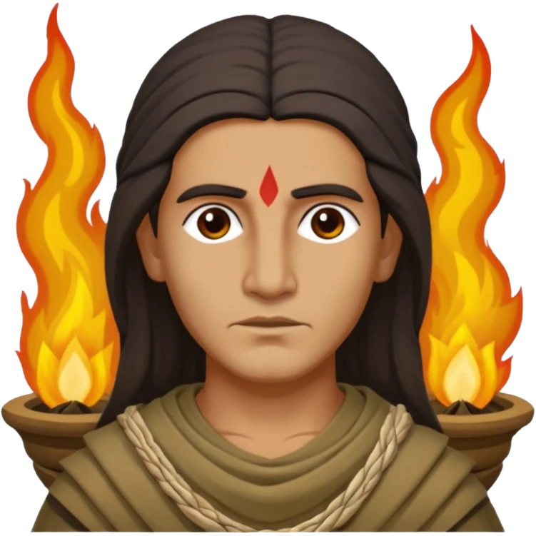 Calanus the Indian sage in 327 before a funeral pyre emoji