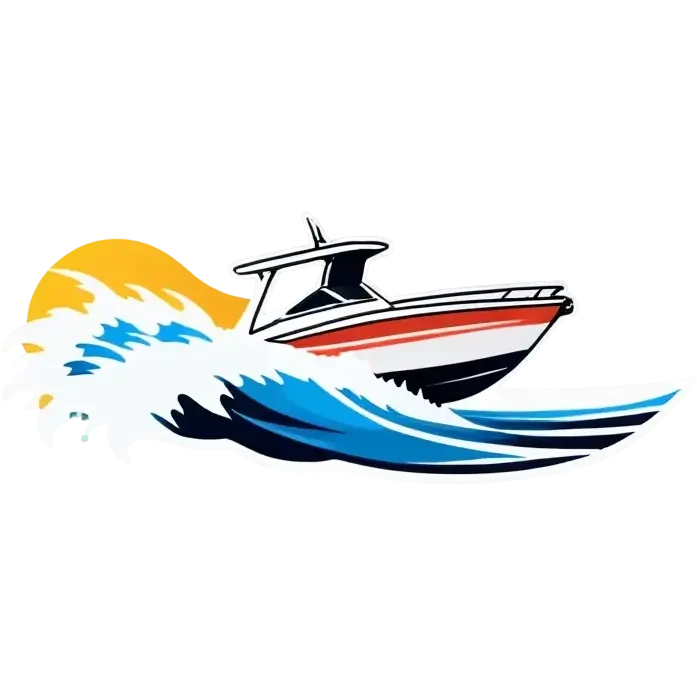sport boat over wave emoji