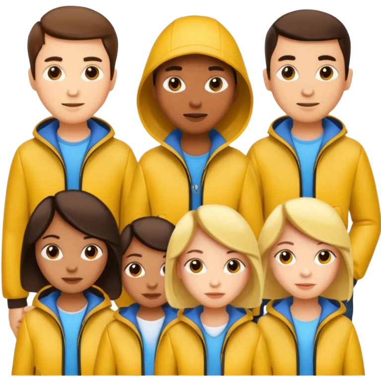 People with yellow jacket. emoji
