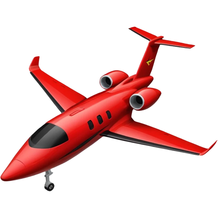 red and black learjet emoji