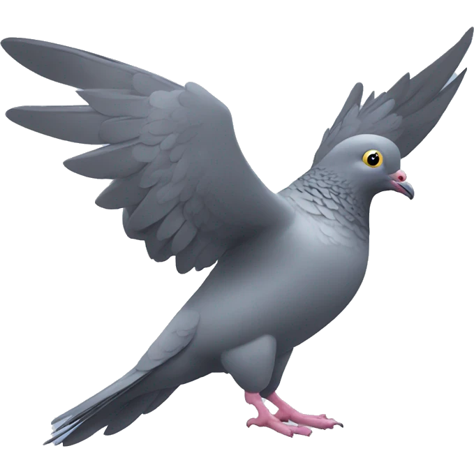 Giant pigeon with small running legs emoji