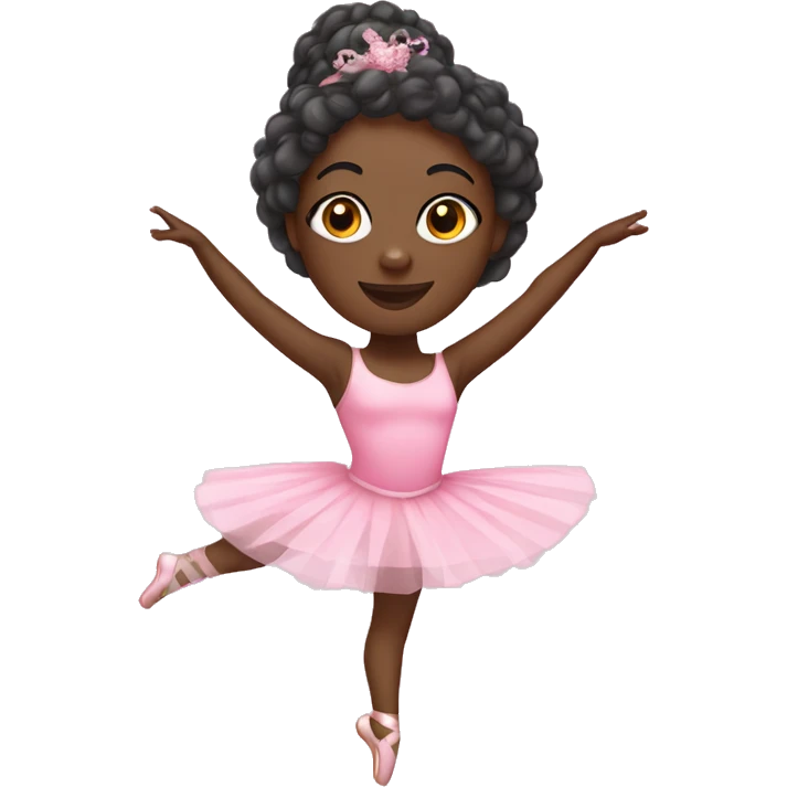 African ballerina in pink emoji
