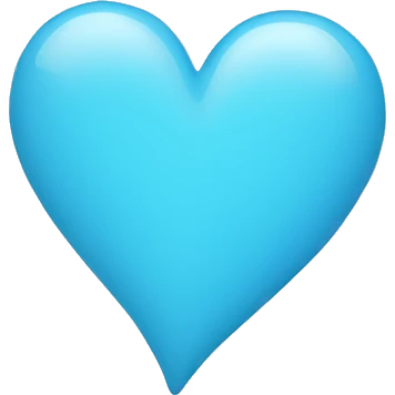 Light blue heart emoji