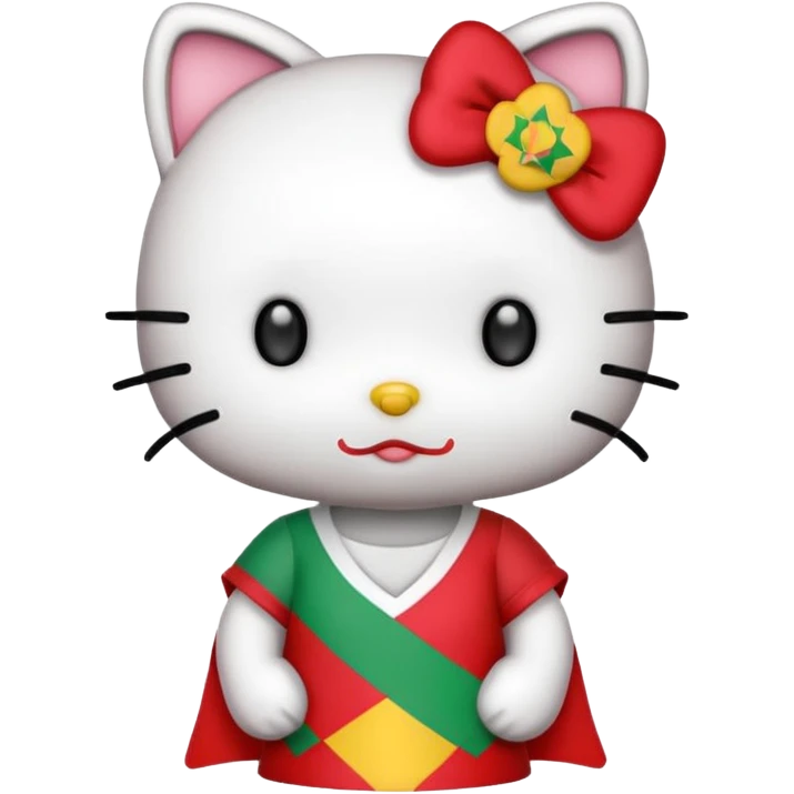 Hello kitty with the Oromo flag emoji