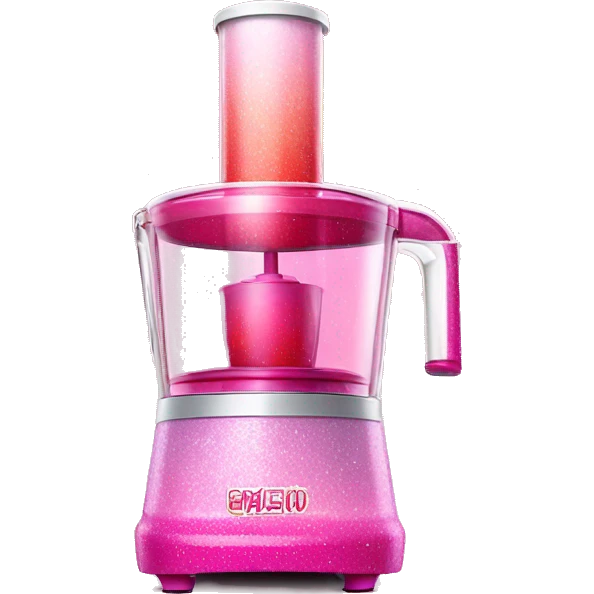 Pink ombre juicer with glitter  emoji