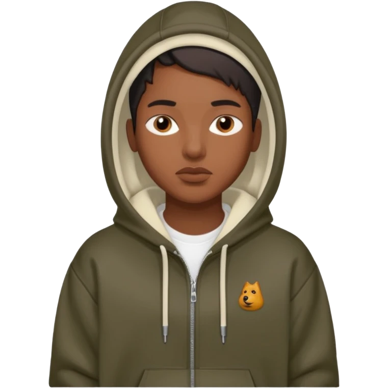 Poop guy wearing balenciaga hoodie emoji
