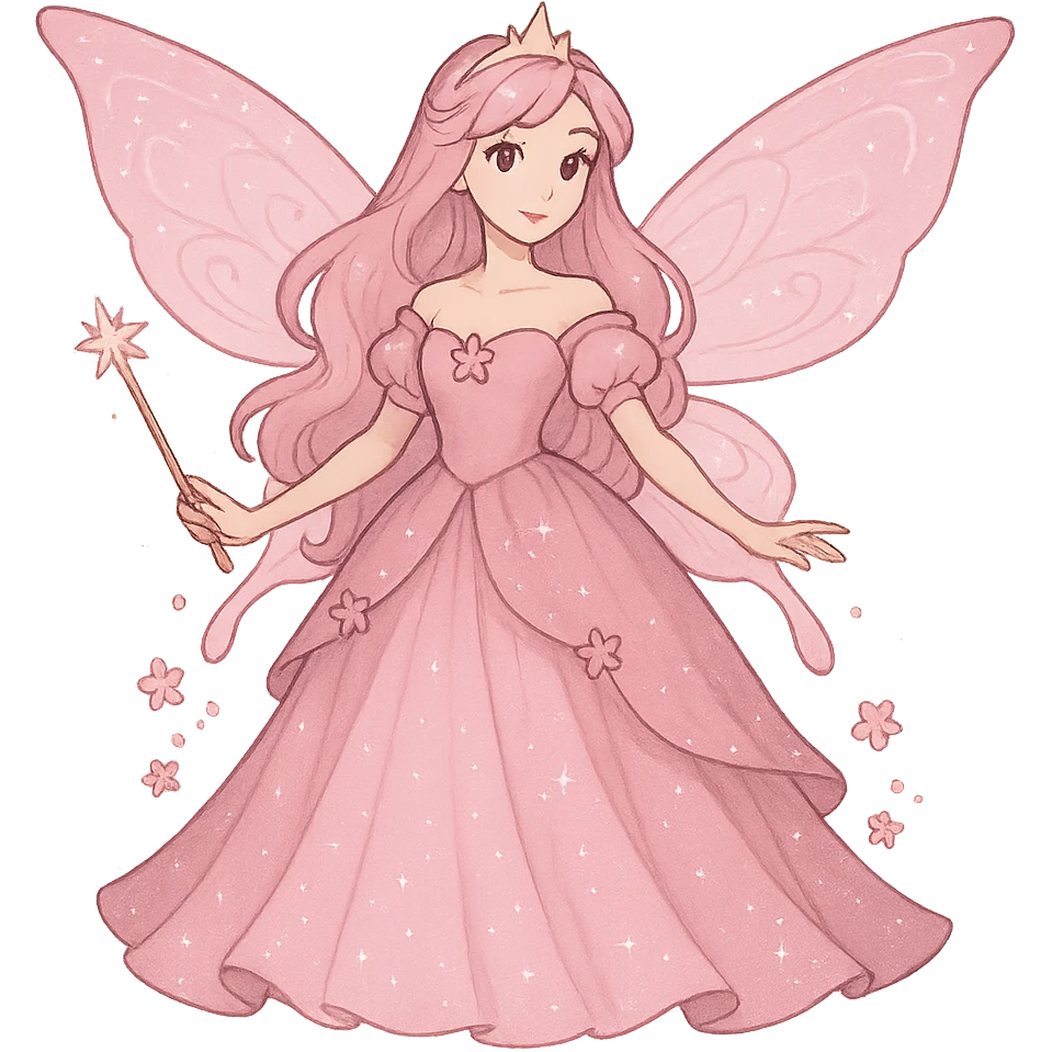 pink fantasy, no background emoji