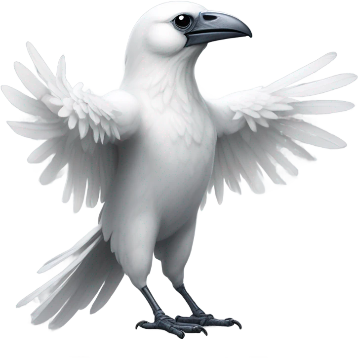 White raven dancing  emoji