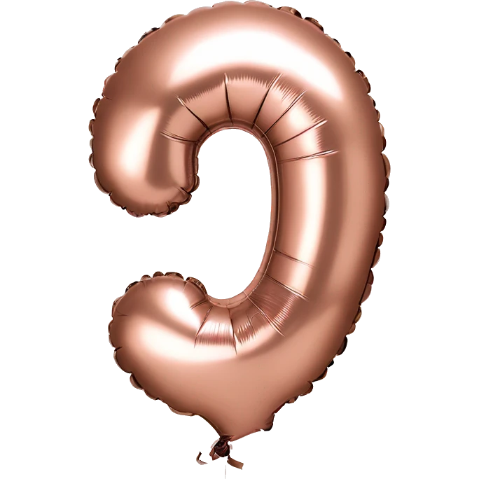 first birthday rose gold number ONE balloon  emoji
