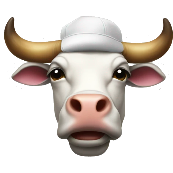 Bull with licorn hat emoji