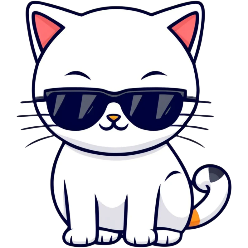 Cat with sunglasses emoji