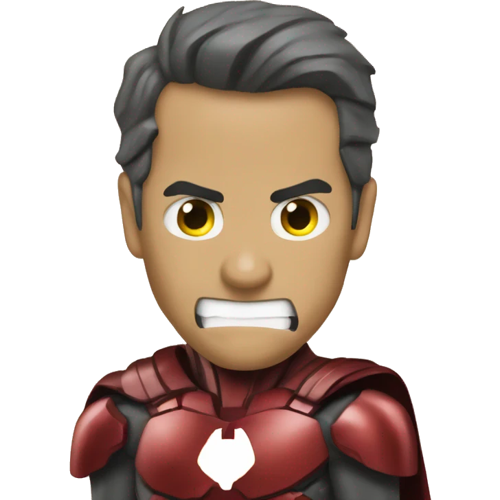Ironman biting Batman  emoji