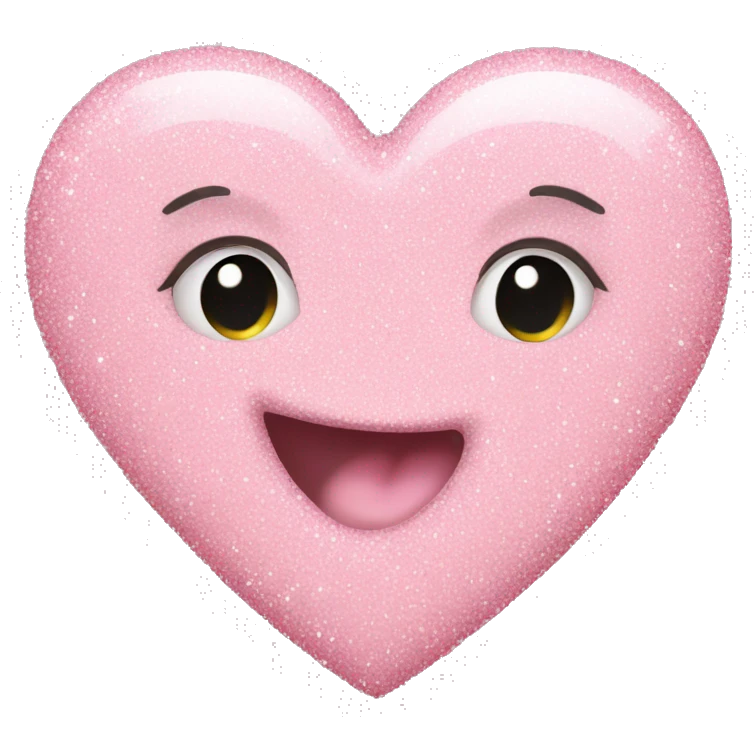 Light pink glitter heart  emoji