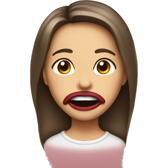 Emoji biting lip emoji